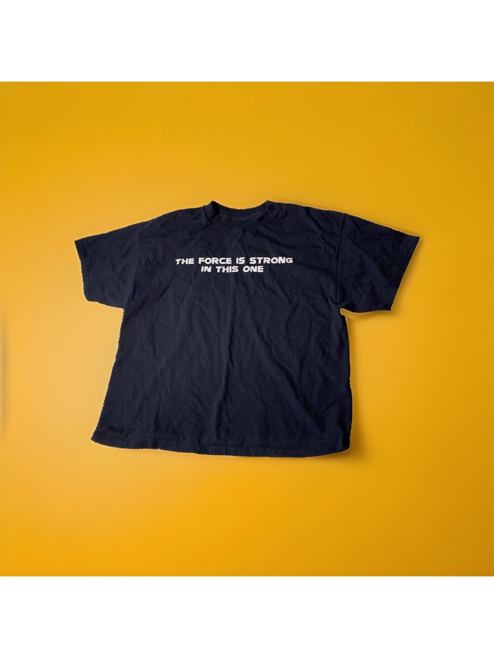 Star Wars Black T Shirt 'The Force Is Strong With This One' Men's Size XL
